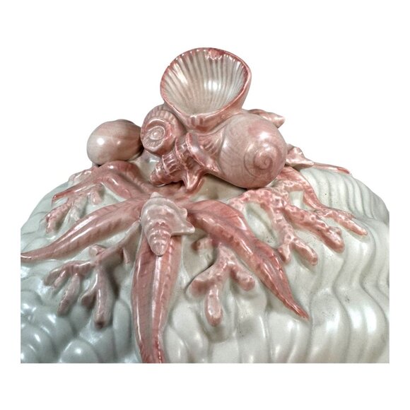 Fitz And Floyd 1981 Clamshell Shell Shaped Soup Chowder Tureen Lid & Ladle READ - Picture 3 of 13